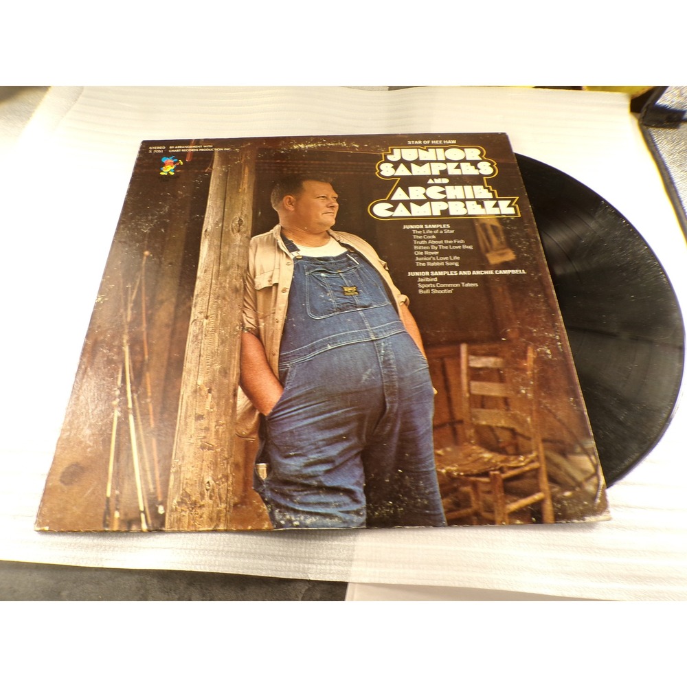 Junior Samples and Archie Campbell Star of Hee Haw Vinyl LP Chart Records S 7051